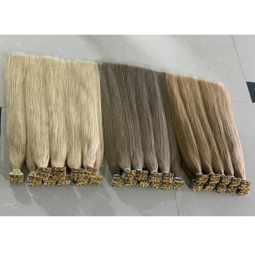 High Quality Double Drawn Remy Tape in Clip in Hair Extensions Vietnamese Raw Human Hair Cuticle Intact New Model