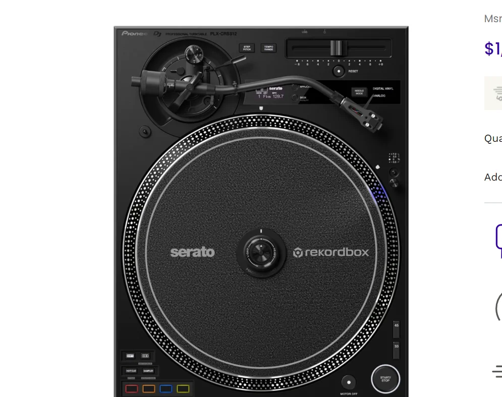 DJ PLX CRSS12 цифровой аналоговый Гибридный проигрыватель