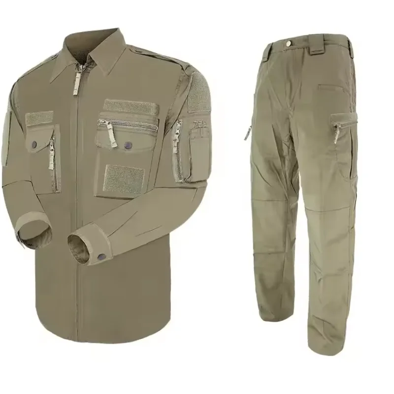Custom Multifunctional Khaki Tactical suit security uniform woodland camouflage Uniforms Safety suit For men