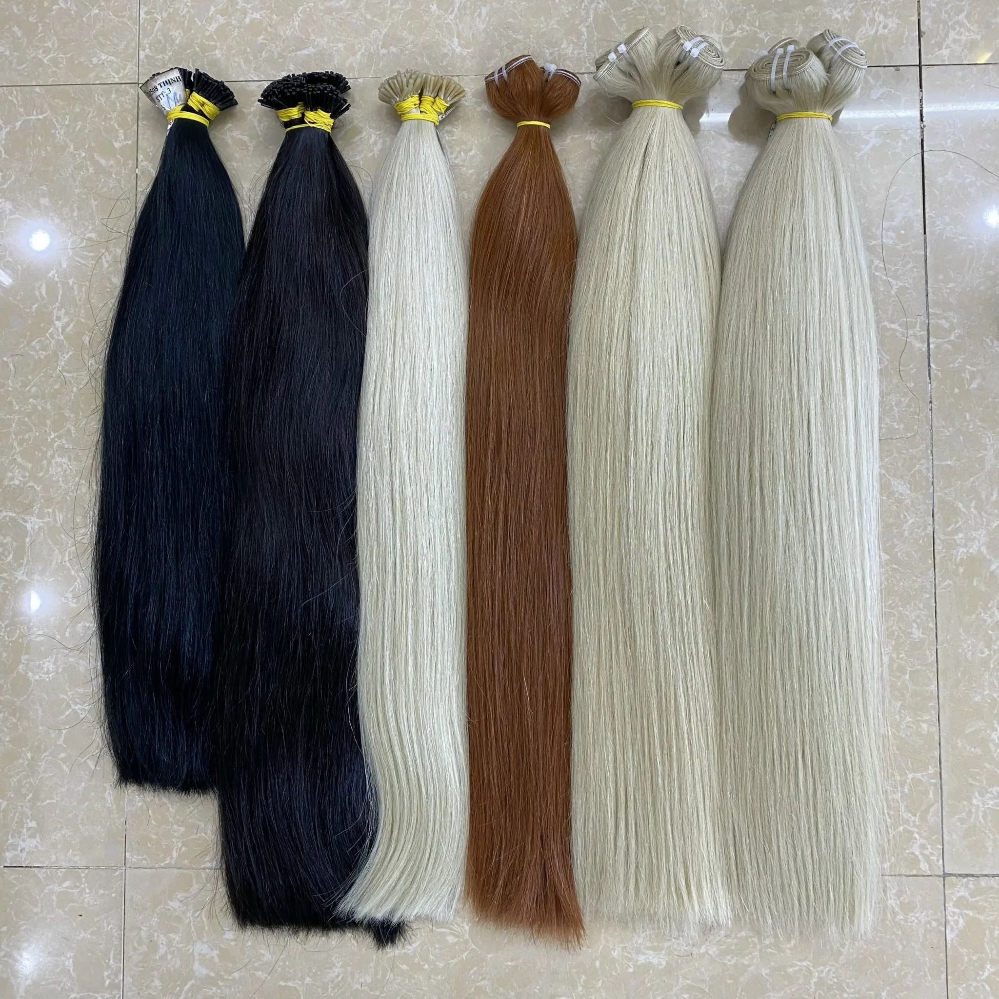 Цвет #1; # 1B; #7,54; #60; Платиновый супер двойной вытягиваемый уток 100 см ONEHAIR Заводская оптовая цена вьетнамские человеческие волосы