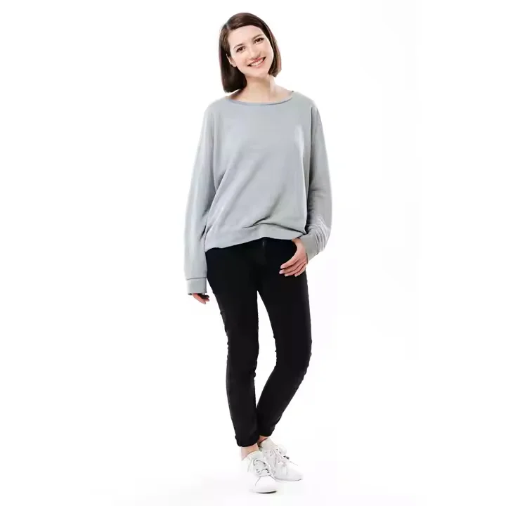 Custom Logo Wholesale Thick Fleece Letter Print Jumper Women Pull Over Jumper Sweater Cotton Sweatshirts