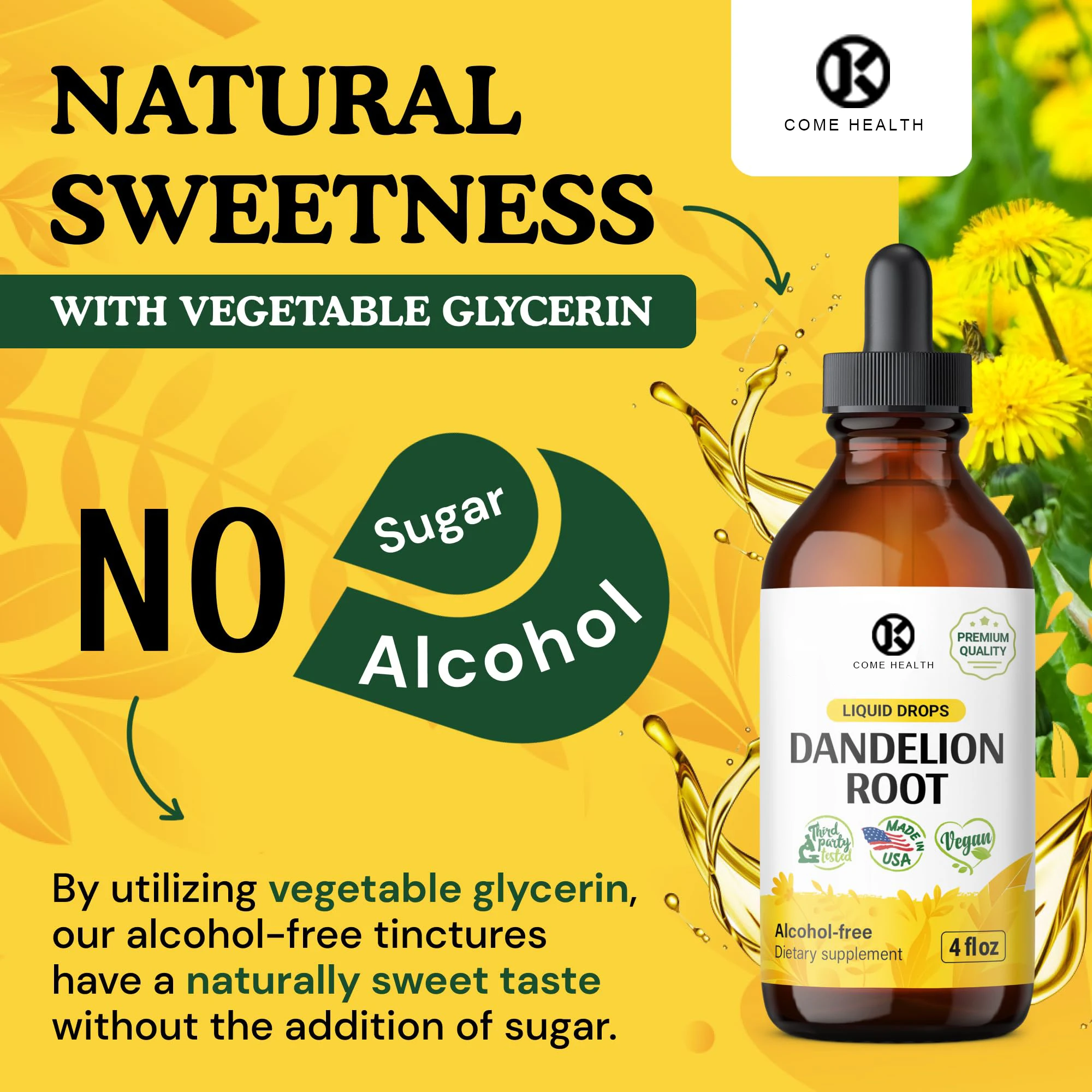 Hot Selling OEM Wholesale herbal supplement Liquid Drops Weight Loss Drops Cleanse&Detoxify Liquid dietary Dandelion root drops