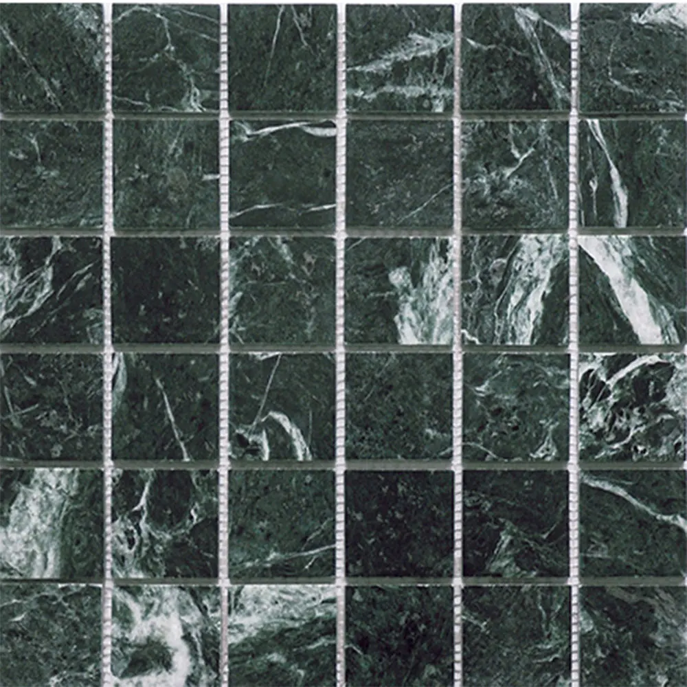 marble mosaic tile 30x30 Large Flower Green Jazz White Black And White Roots Carrara Stone Mosaic Bathroom Tiles