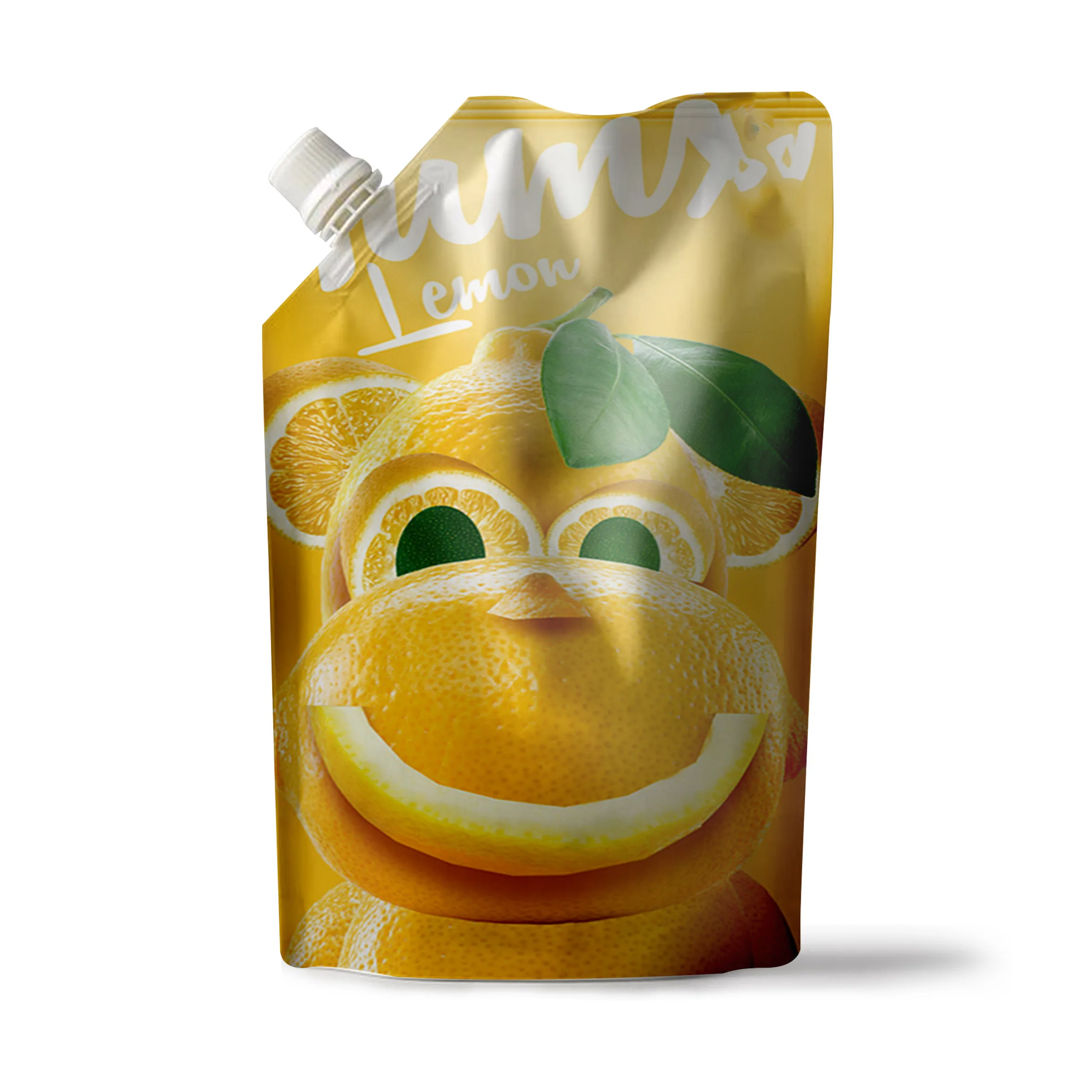 Custom Printed Liquid Milk Juice Spout Bag Plastic Packaging With Spout Food Squeeze Bag Portable Self Standing Beverage Bag