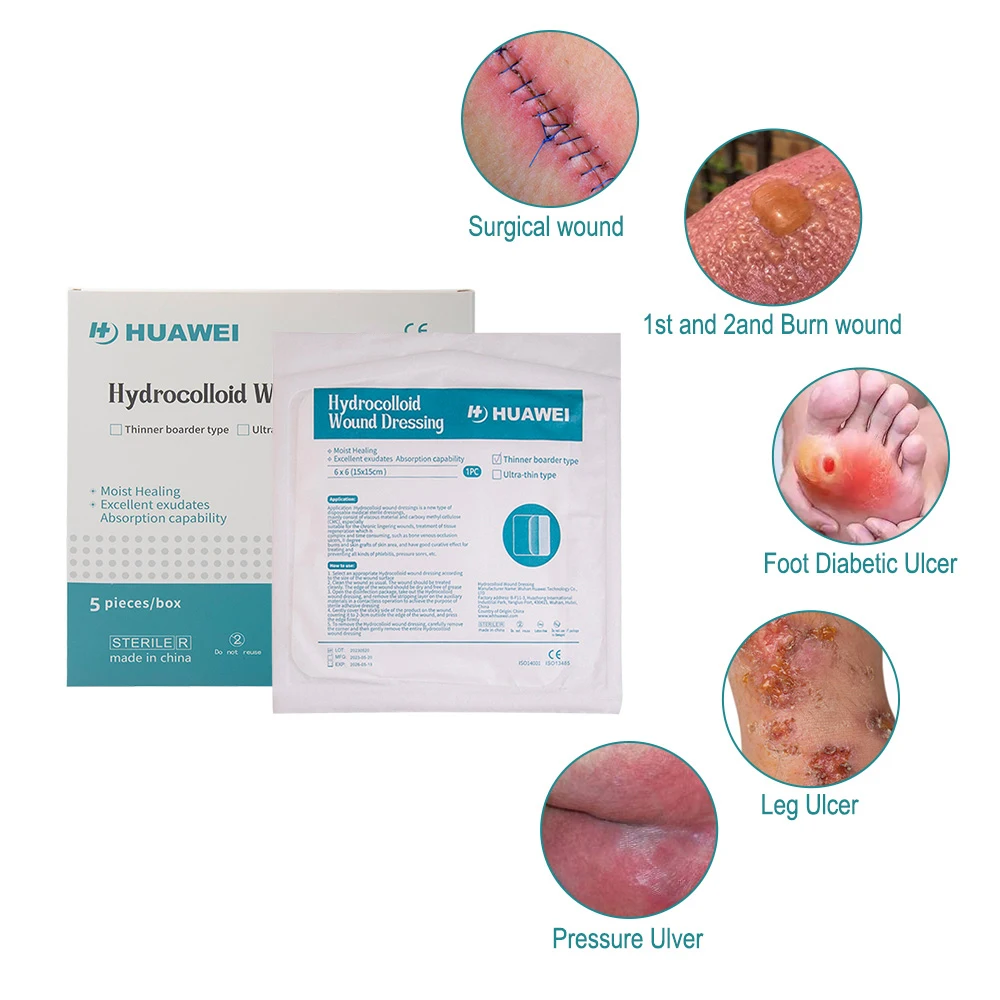 Buy Dressing From Huawei Waterproof thin Hydrocolloid on Infected Wounds hydroactive dressings