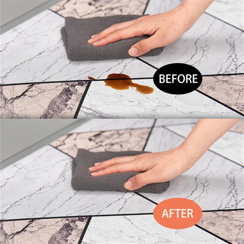 45*180cm  6mm thick Cut Pile Rectangle Geometric Customized soft standing non-slip anti fatigue the floor kitchen mat