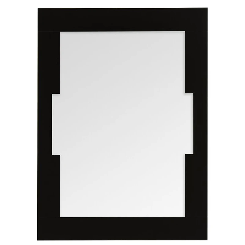 Black Sleek Square Wall-Mounted Makeup Mirror, High-Definition Reflection, Essential for Home Beauty Routine