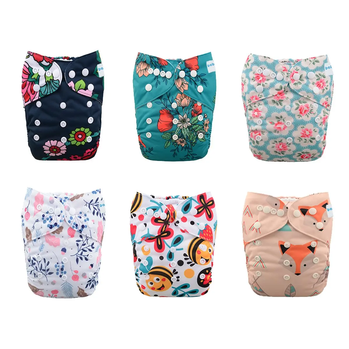 wholesale Reusable Cloth Diapers for Baby Boys One Size Adjustable Washable Pocket Nappy Covers Babies Positional Cloth Diapers