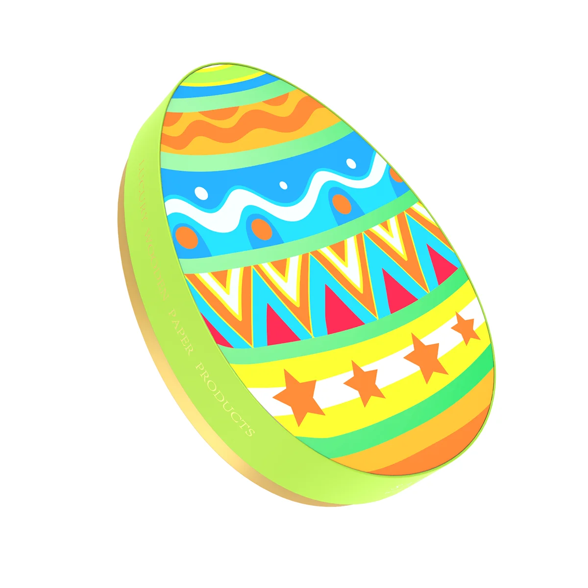 Environmental Material Easter Egg Shape Chocolate Gift Packaging Paper Box With SABER Certificate