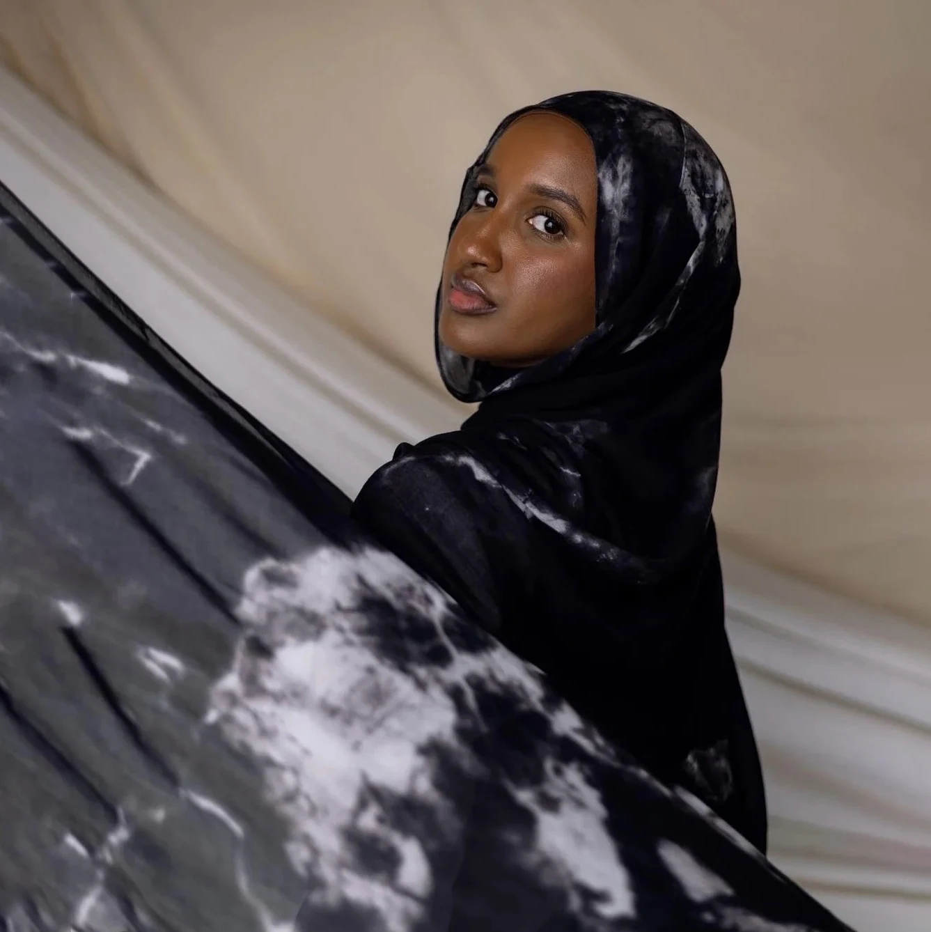 USA High Quality Liquid Modsty Breathable Marble Rayon Printed Bamboo Modal Hijab Summer  Woven Cotton Hijab