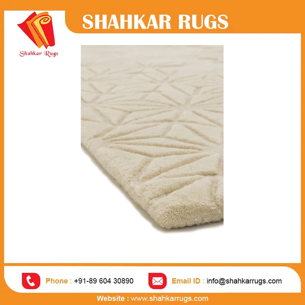 Carpet Rugs Beige Hand Tufted Handmade Indian 1 Piece Living Room Wool Teen Latex Cotton Bedroom,living Room Cut Pile,abstract