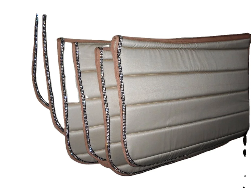 Anky Style Bling Saddle Pad New Shape HD Foam Computerised Quilted Horse Saddle Pad with Girth Strap Assorted Colors