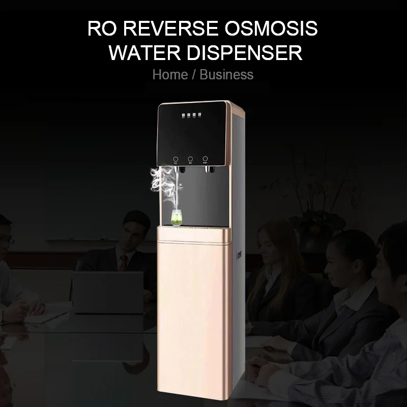 RO hot and cold tankless home office use 4 stages water purifier freestanding water dispenser
