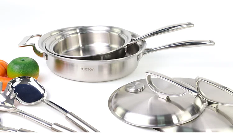 AxaLatest Design Stainless Steel Kitchen Utensils Pots And Pans Set Cooking Pot Set Non Stick Saucepan With SS Lid