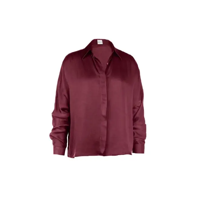 New Collection Best Quality Women Wine Classic Shirt for Home and Office Wear Women Shirt Available at Wholesale Price