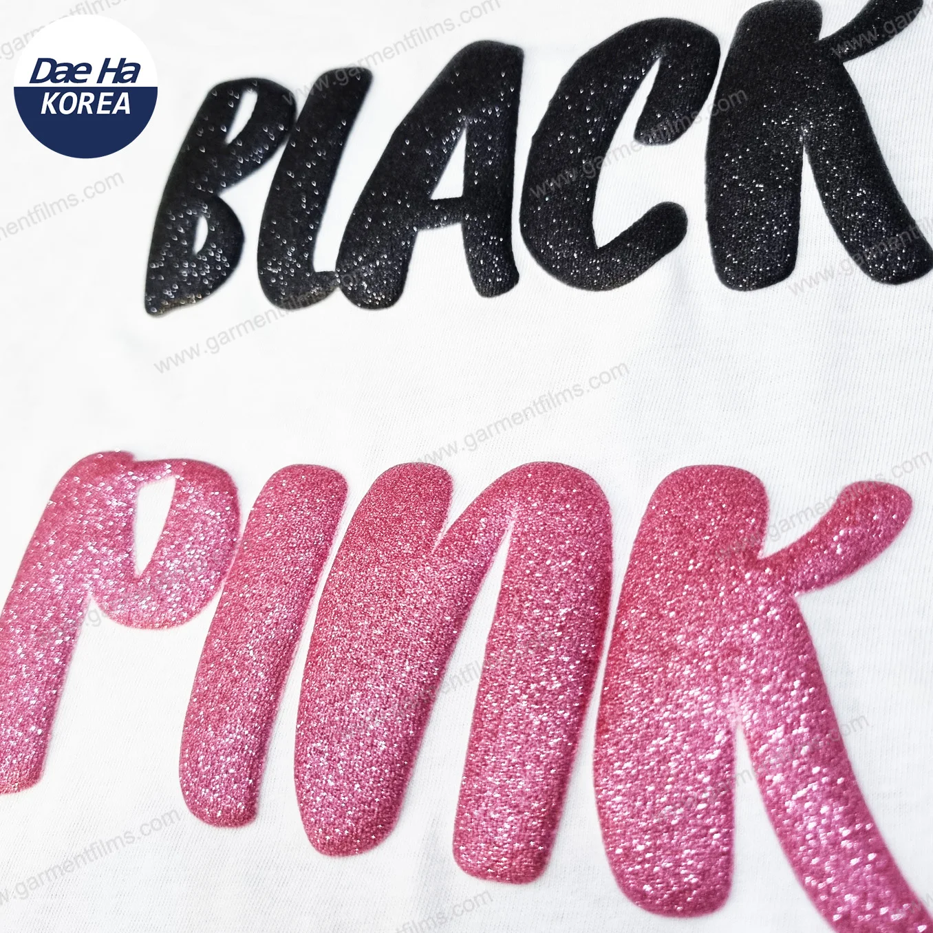 Glitter Puff HTV Heat Transfer Vinyl Rolls Dae Ha and 3D Effects Three-Dimensional Voluminous Designs Made in Korea