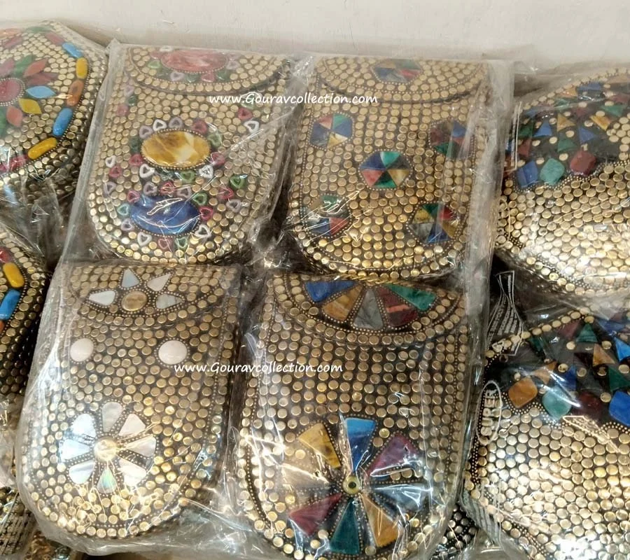 Brass and Resin Beads Ladies Clutch Bag for Women Party wear Use GC-BG-635 Available at Best Price from Indian Exporter