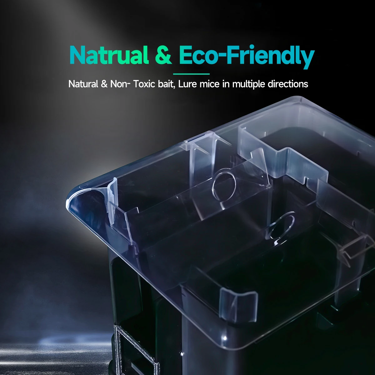 Hot Selling Humane Mouse Killer Black Trapper LED Display Reusable and Smart Hunting Box