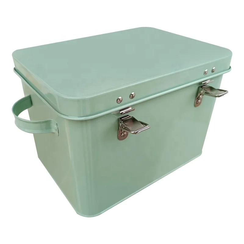Metal Gardening Storage box Organizer Seed box With Dividers and Latches