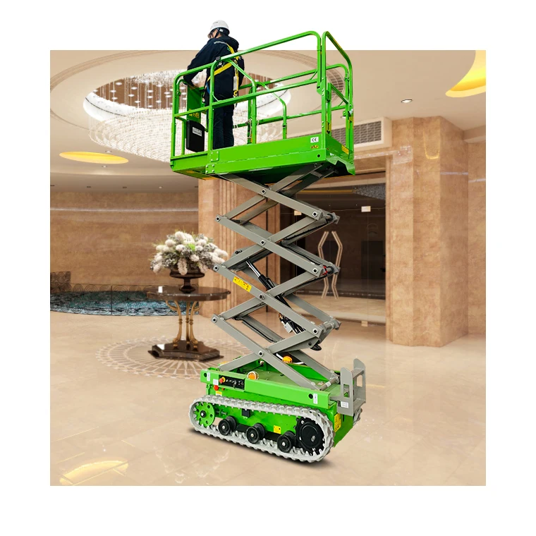 Regulating Elevator Mobile Electric Aerial Work Platform Scissor Lift Hydraulic All Terrain Use