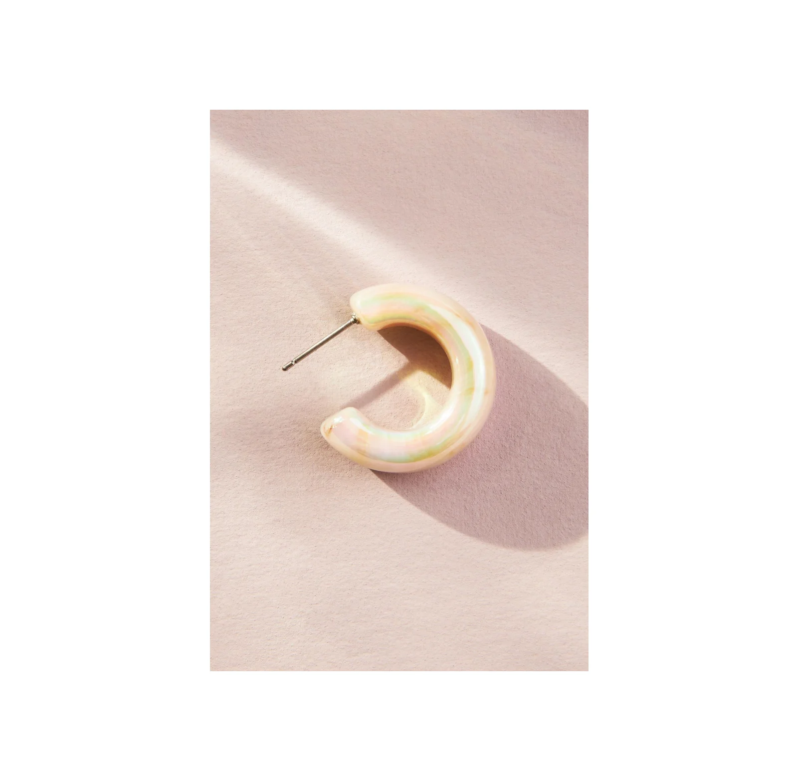 Fashion Resin and Earring Brass Gold Plated Earrings U Shape Acrylic Earrings for customized size hot sale