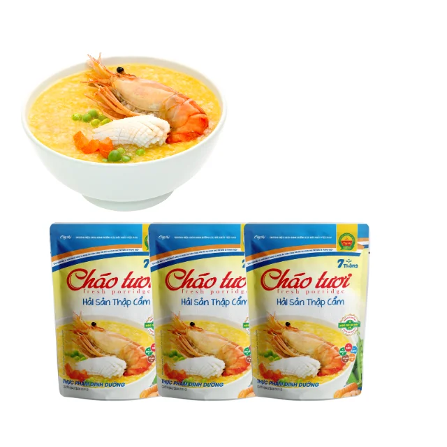 Mixed Seafood mre delicious 100% fresh meal healthy food Self heating fresh porridge No preservatives Vietnam ready to eat food