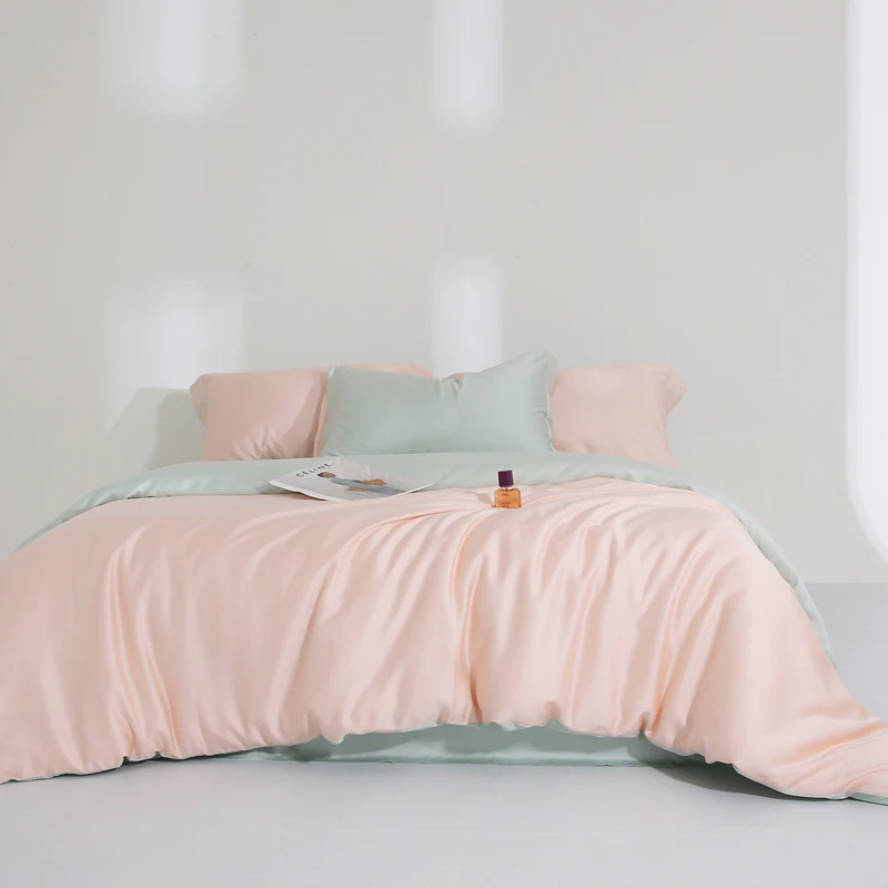 300Tc Luxury Organic Bedding Sets Double Bed Set Wholesale Super Soft Fitted Sheet Bed Sheets Tencel  Bedding set