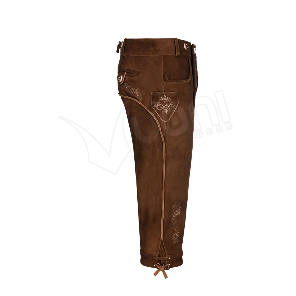 Custom Design Latest Bavarian Shorts Genuine Leather Lederhosen Shorts