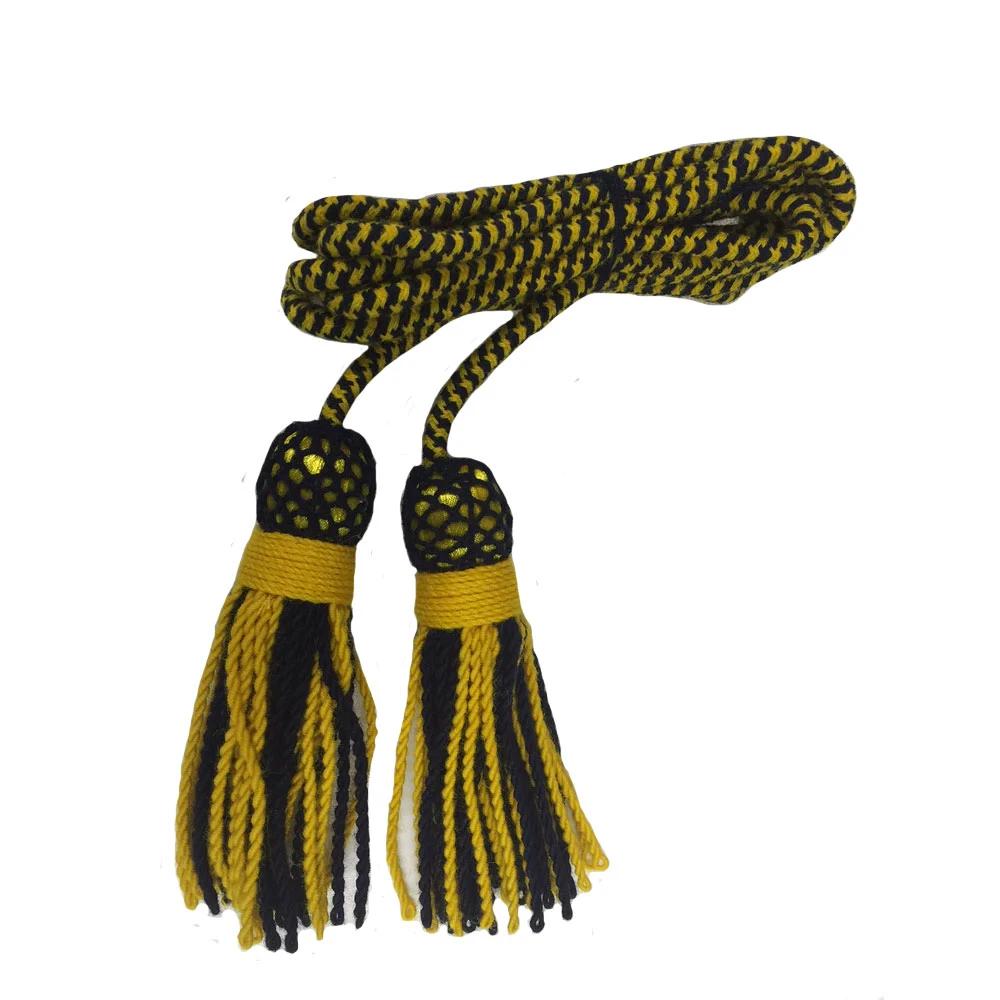 Wholesale Bagpipe Banner Cord Tassel and Braid OEM Tartan Color Flag Cord Custom Bagpipe Cords in Solid Colors with Tassels Cord