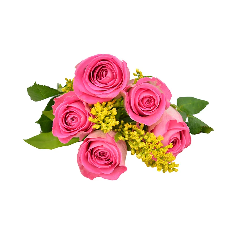 Wholesale Kenyan Fresh Cut Roses Bouquet Solidago Pink Rose with All Colours Featuring Durable Stem Petal for Retail Decoration