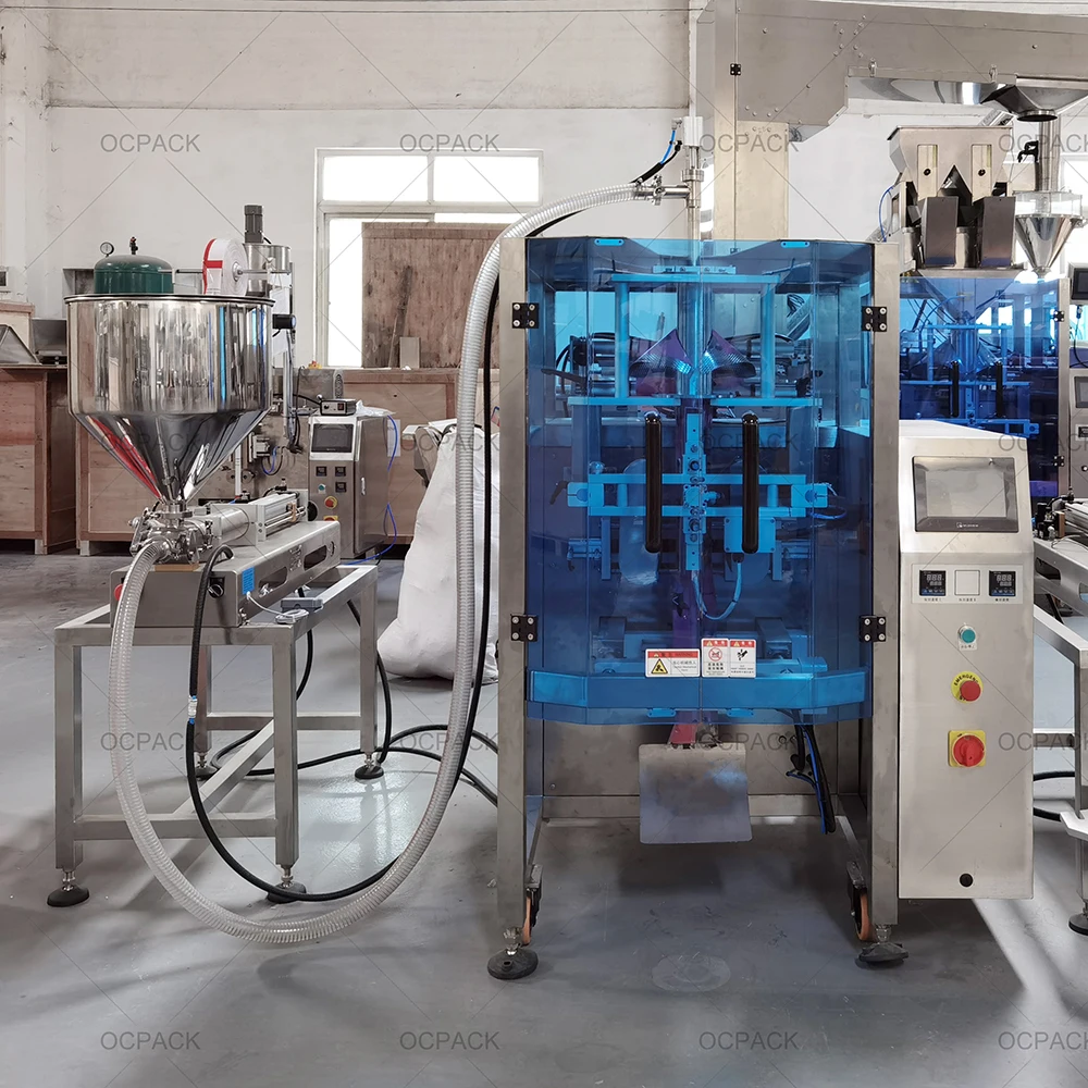 Automatic sunflower seed pouch oil filling machine cooking oil plastic bag packing machine