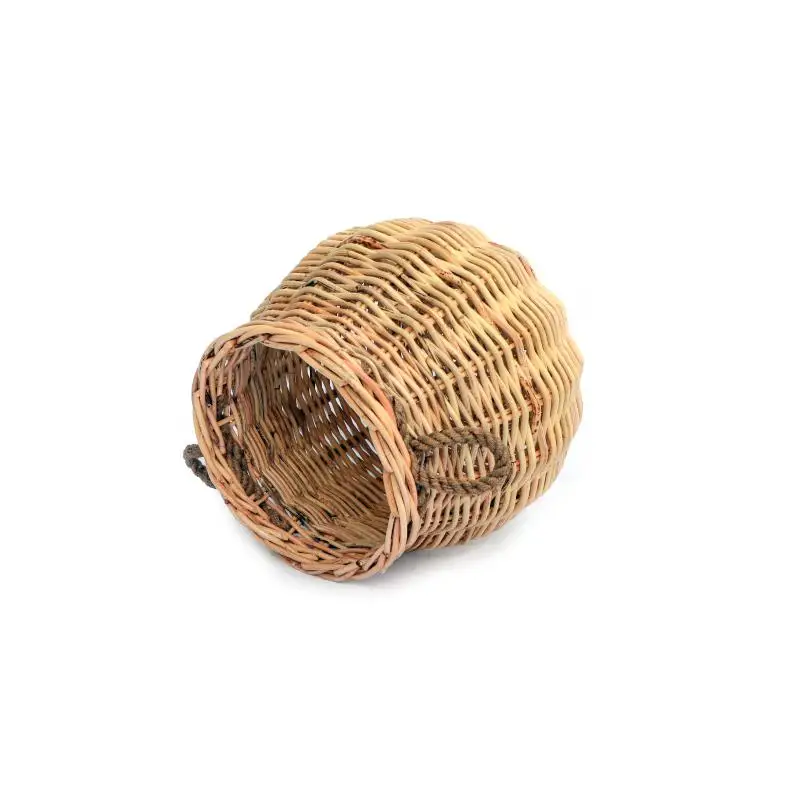 High Quality Wicker Natural Rattan Basket With Handle Storage Baskets,, Round Beach Basket , Rattan Flowers