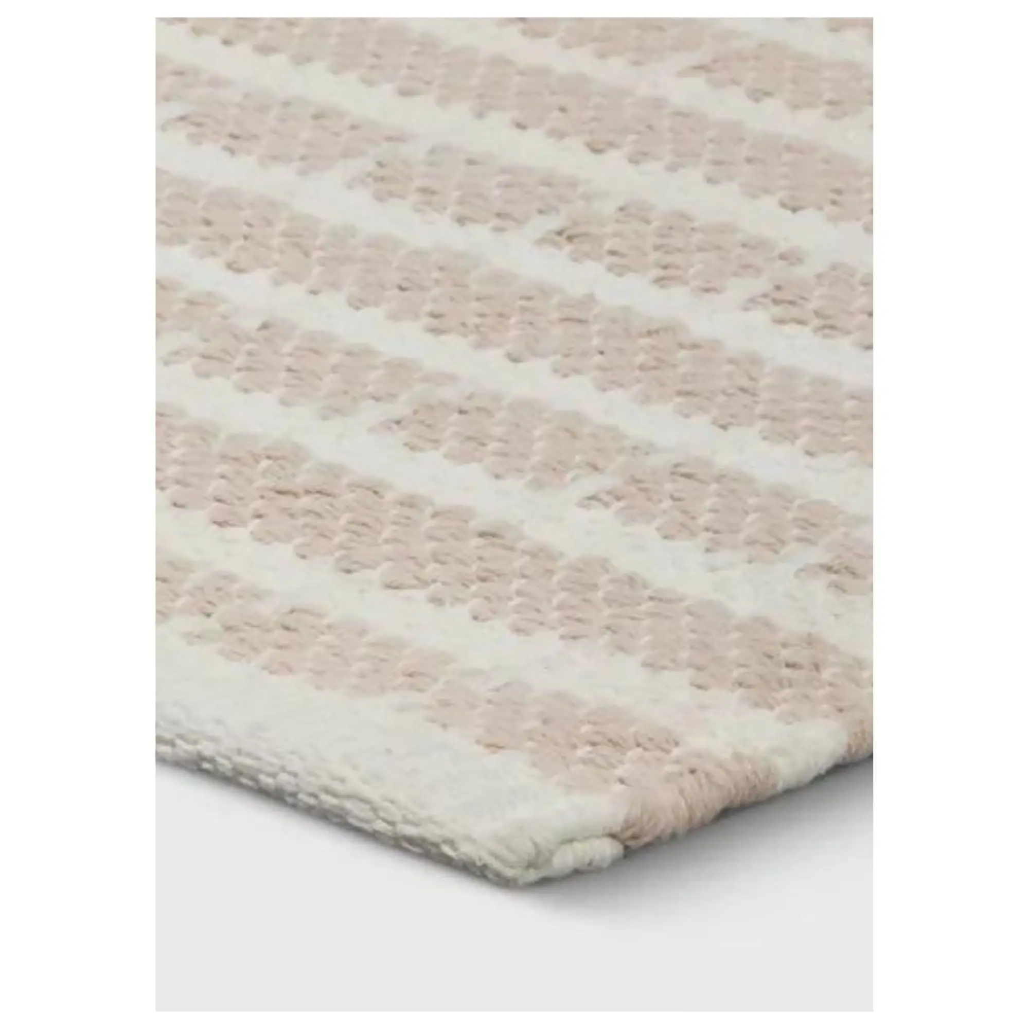 Cotton, Multi Rectangle Jute and Cotton Carpet Runner Sofa Room Decorative Jute Floor Rug
