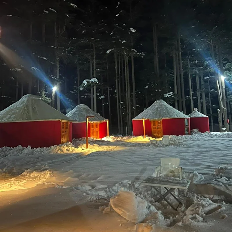 round tenda yourte 4 season modern luxury mongolia yurt home with stove