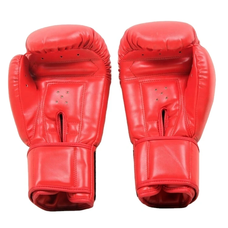 wholesale New Model Fire Print Style PU Leather Made Easy Grip Boxing Gloves For Sale With Custom Design & Logo Service OEM