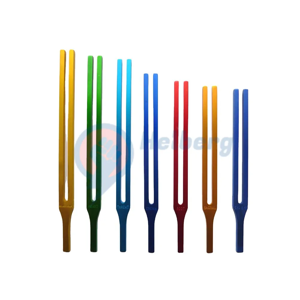 Good Quality Chakra Sacred Tuning Fork Sets For Sound Healing Therapy MIX Colored | TUNING FORK Surgical Instruments