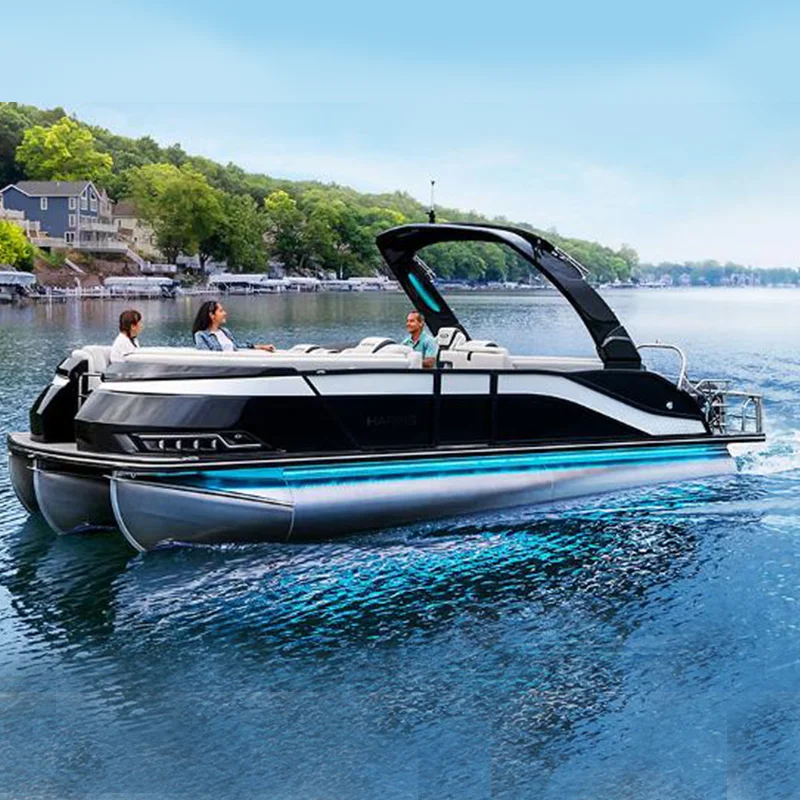 Top Quality Luxury Large Space Party Speed Fiberglass Pontoon Boats Fishing Recreational Activities Boats