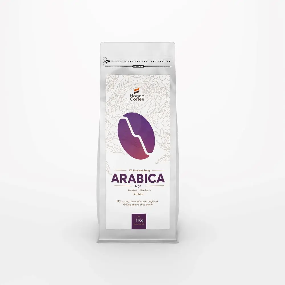 Жареная арабика кофе в зернах Honee стандартная Марка Robusta упакована пакет 250 г 500 1 кг размеров ручной работы во Вьетнаме