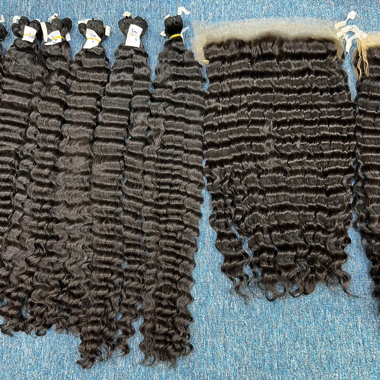 Vietnamese Human Hair From Vietnam All Textures Weft Deep Wavy Ocean Wavy Extensions Factory