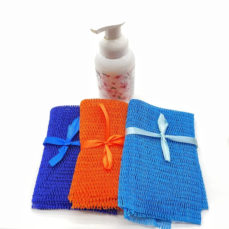 Skin Exfoliating Back Long Sponge Nylon Sponge Exfoliating African Body Net Scrubbing Bath Sponge