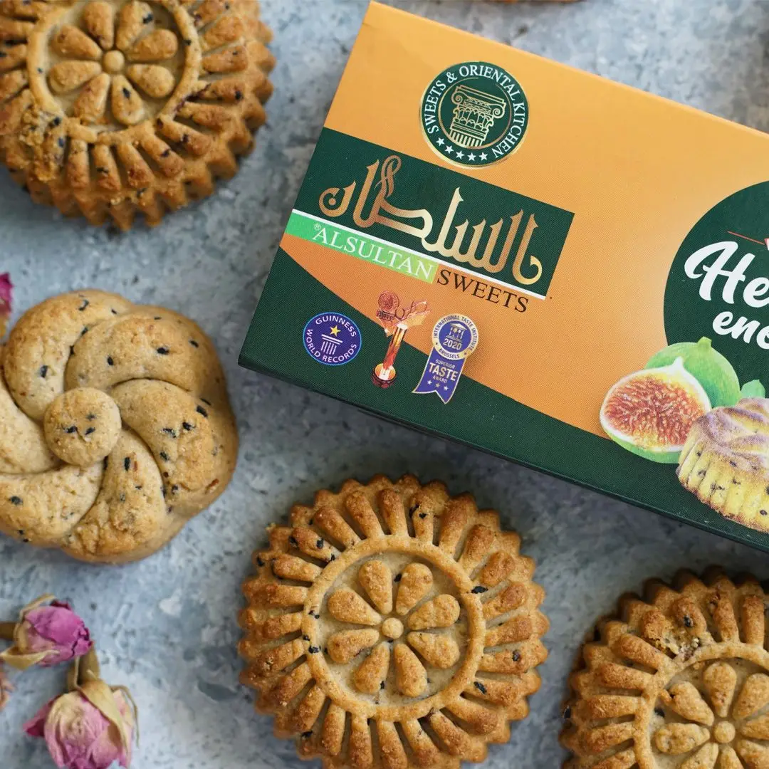 Best Quality Maamoul Mini Desserts 80gm Protein Snacks Honey Exhilarating Happiness Box Packing Bulk Nut Tea Flavored Snacks Bag