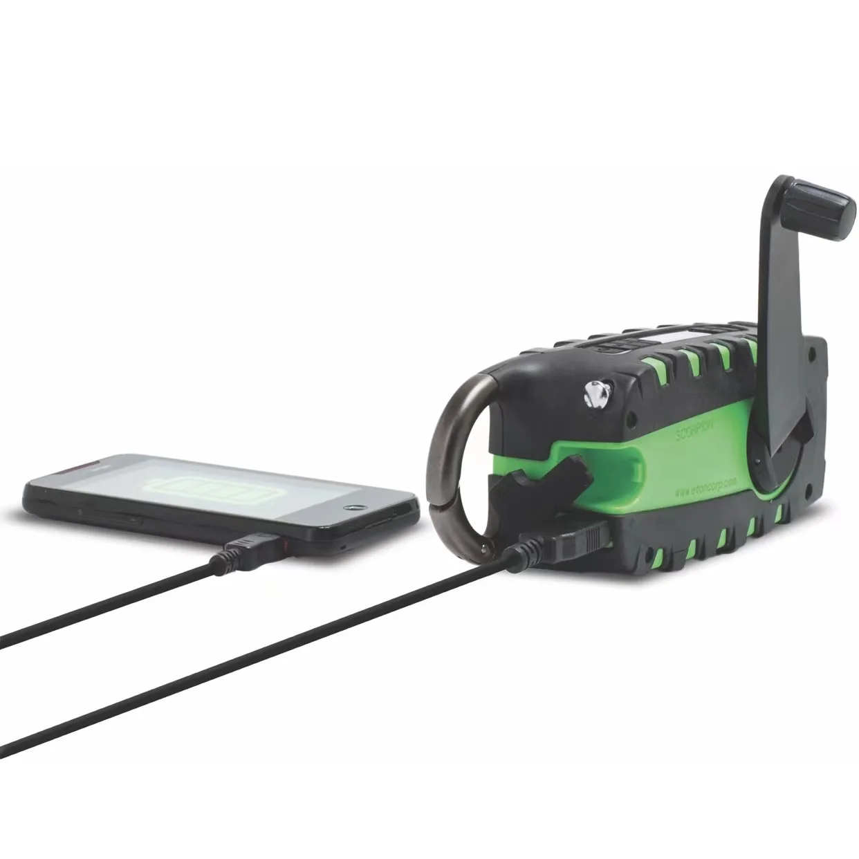 Hand rolling survival radio flashlight phone charge emergency radio