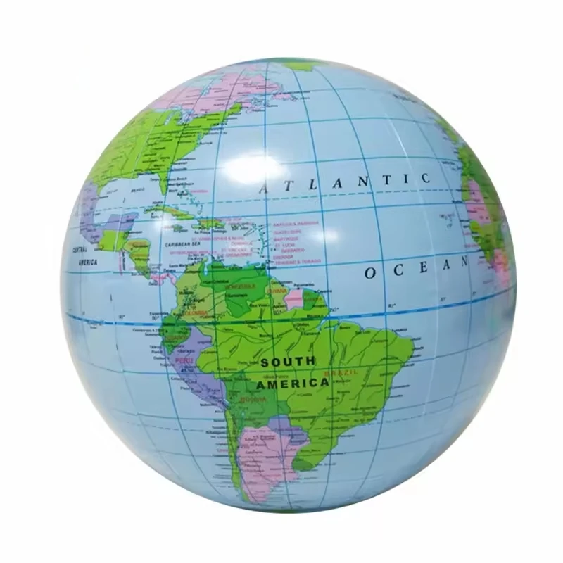 Inflatable World Earth Globe Atlas Map Beach Ball Geography Education Toy Teacher Aid Ball Toy Gift