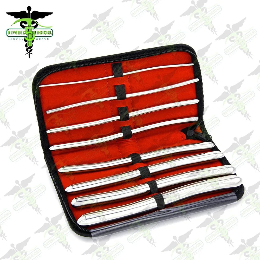Top High Quality HEGAR DILATOR DOUBLE ENDED SET in LEATHER POUCH Wholesale Price Made by Five Revered Surgical