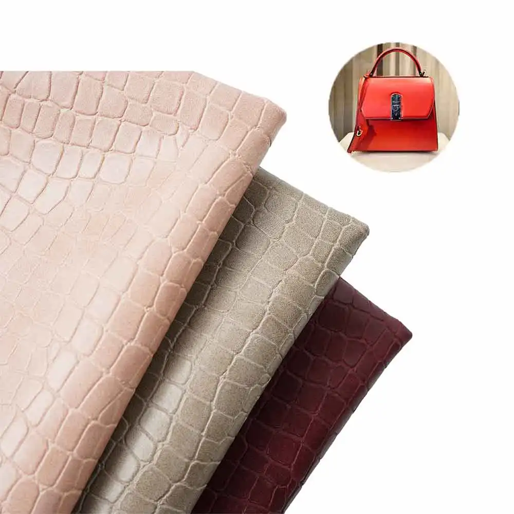 hot selling crocodile embossed faux leather waterproof for boots