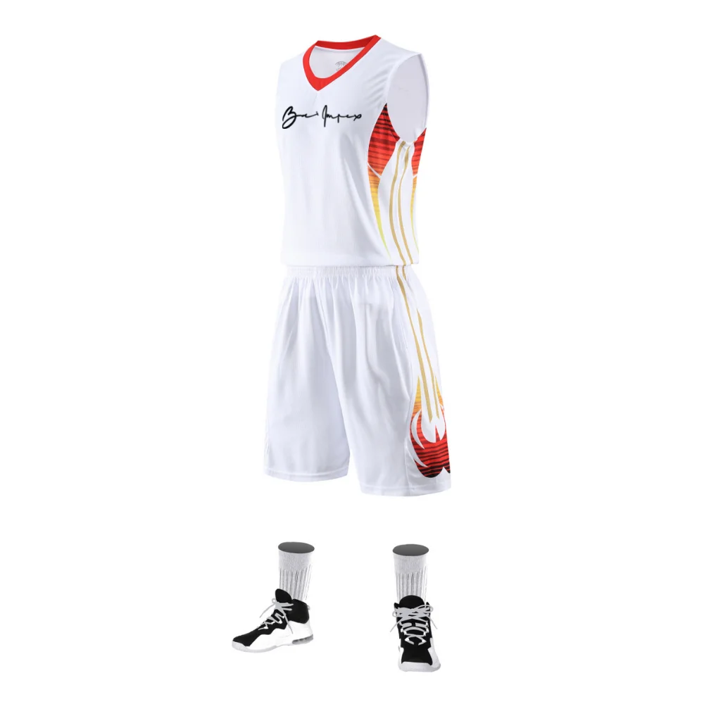 Custom your team logo Basket Ball Uniform men women boys basketball training jersey set