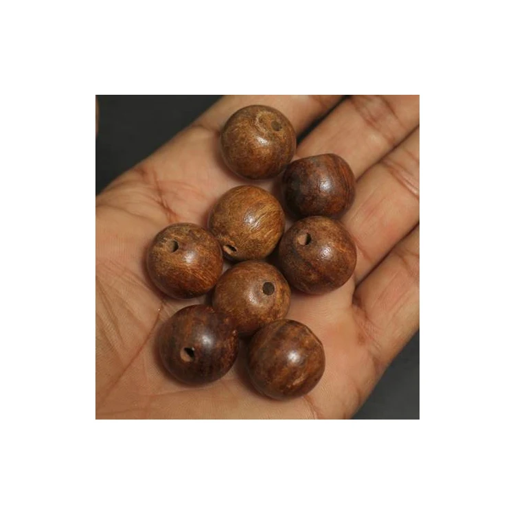 2024 Manufacturing New Arrival Jewelry Making Wall Decor Use Natural Unfinished 16mm Brown Color Wooden Round Beads for Sale