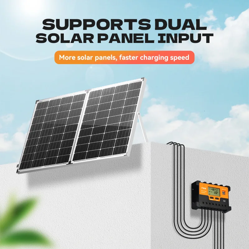 Solardance 50A 60A 12V/24V Max PV Вход 100V PWM контроллер солнечного заряда совместим для домашнего хозяйства