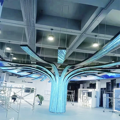 New design 360 degree cylinder column flexible soft led module bending curved P1.86 P2 P2.5 P3 P4 P5 led display screen