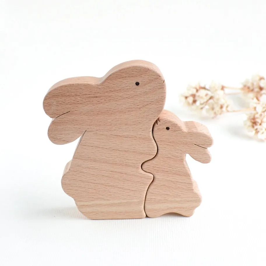 Wholesale wooden animal toys for kid simple wood animals set customized size and shapes from Vietnam